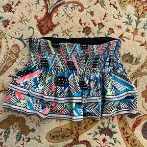 Lucky In Love Square Are You Smocked tiered tennis skirt